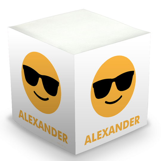 Emoji Sunglasses Sticky Memo Cube